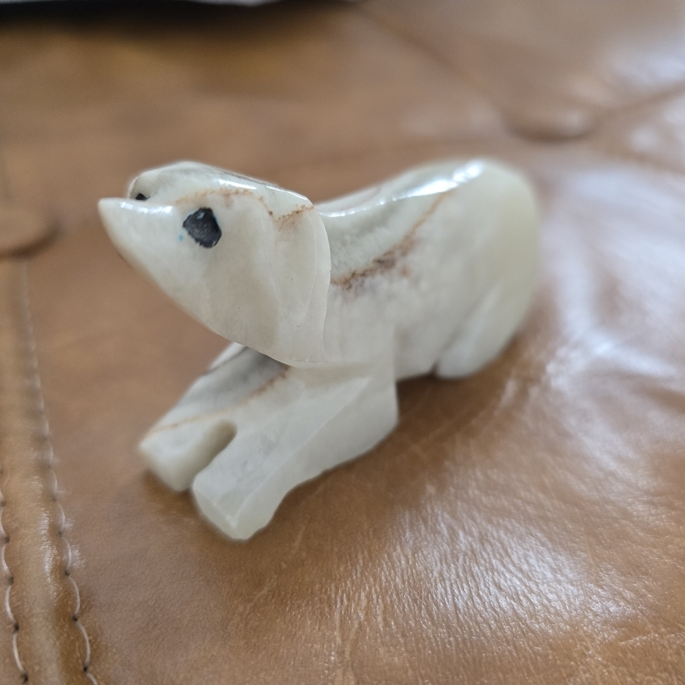 Handcrafted Stone Bear Figurine